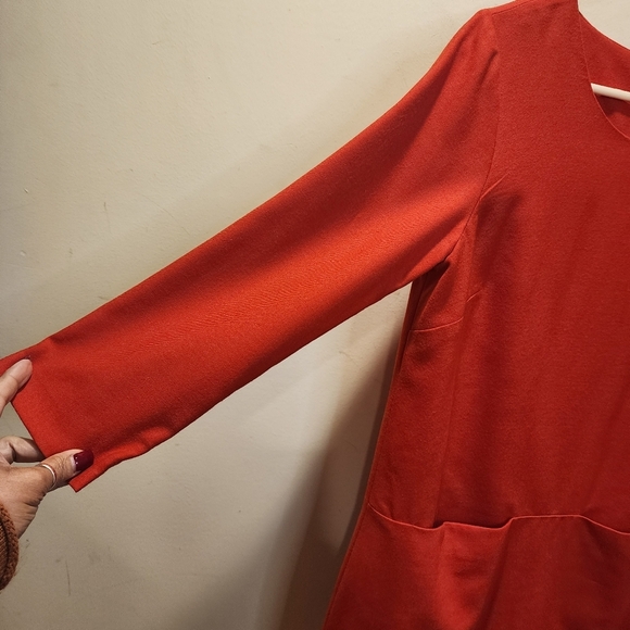 J. Crew Red Long Sleeve Dress Laine Dress size 6 - Picture 6 of 14